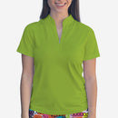 LIME POLO QUARTER ZIP TOP