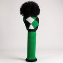 Just 4 Golf: Driver Headcover - Diamond - Green, Black & White