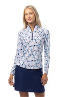 SanSoleil: Ladies Solair Cool Ultra-Mesh Long Sleeve Zip Mock - 900653