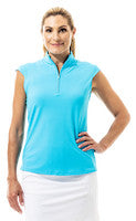 SanSoleil: Ladies UPF 50 SolTek Lux Sleeveless Solid Mock - 900627