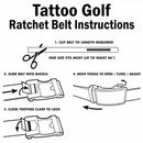 Tattoo Golf: Leather Ratchet Belt