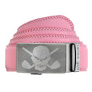 Tattoo Golf: Leather Ratchet Golf Belt - Skull Buckle No-Hole Click