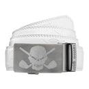 Tattoo Golf: Leather Ratchet Golf Belt - Skull Buckle No-Hole Click