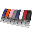 Tattoo Golf: Leather Ratchet Golf Belt - Skull Buckle No-Hole Click