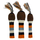 Sunfish: Knit Wool Headcover - Orange, Navy, Light Blue and White Chevron(Driver, Fairway, Hybrid, or Set)