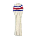 Sunfish:  Knit Wool Headcover - Classic 80s Tube Sock-Blue and Red (Driver, Fairway, Hybrid, or Set)