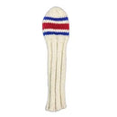 Sunfish:  Knit Wool Headcover - Classic 80s Tube Sock-Blue and Red (Driver, Fairway, Hybrid, or Set)