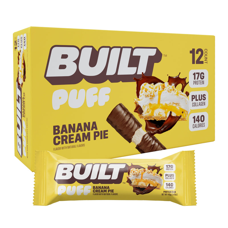 Banana Cream Pie Puff Protein Bars (Box of 12) by Built