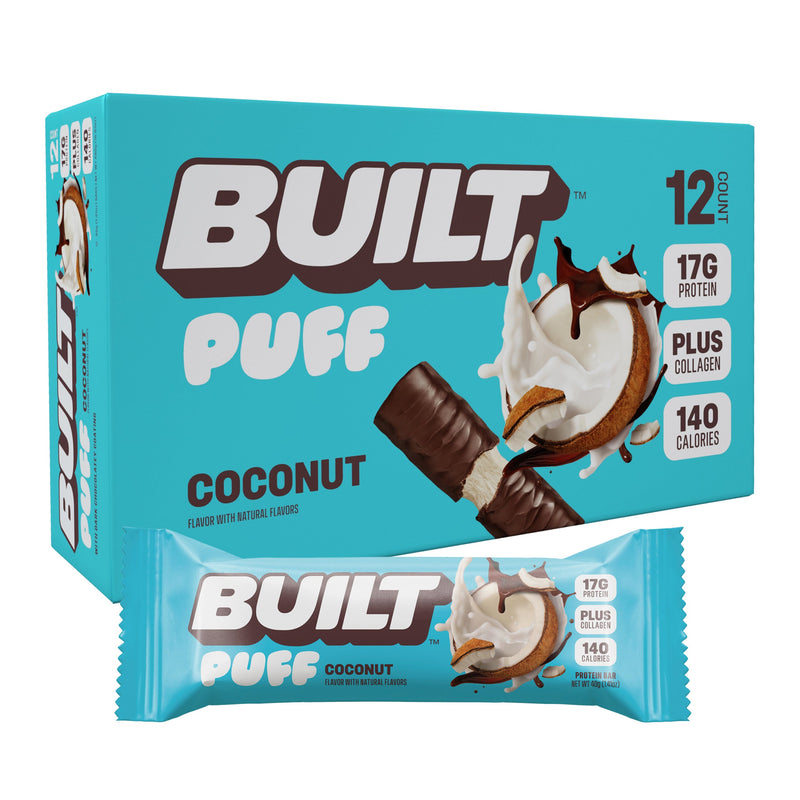 Coconut Puff Protein Bars (Box of 12) by Built