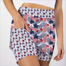 STAR SPANGLED PATTERN SKORT