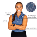 2Putt Golf - Starry Night Women's Polo (Sleeveless)