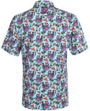 Tattoo Golf: Men's Summertime Cool-Stretch Golf Shirt - Sea Blue Clothing
