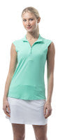 SanSoleil: Ladies UPF 50 SolTek Lux Sleeveless Solid Mock - 900627