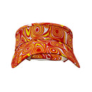 Taboo Fashions: Ladies Lightweight Adjustable Sun Visor - Orange Lava