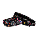 Taboo Fashions: Ladies Lightweight Adjustable Sun Visor - Sugar Skulls