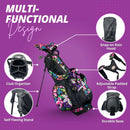 Taboo Fashions: Women's Lightweight 4-Way Golf Bag Stand Bag - Resort Collection - Tropical Paradise