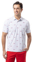 SanSoleil: Men's UPF 50 SolAir Print Cool Polo - 900840A