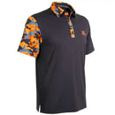 Tattoo Golf: VIP Cool-Stretch Men's Golf Shirt - Black/Orange