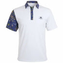 Tattoo Golf: VIP Cool-Stretch Men's Golf Shirt - White/Ocean Blue
