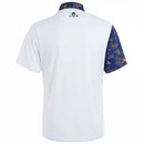 Tattoo Golf: VIP Cool-Stretch Men's Golf Shirt - White/Ocean Blue