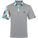 Tattoo Golf: Men's Aloha VIP Cool-Stretch Golf Shirt - Grey/Teal