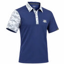Tattoo Golf: Men's Camo VIP Cool-Stretch Golf Shirt - Navy/White