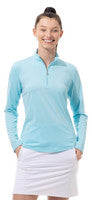 SanSoleil: Ladies UPF 50 SunGlow Long Sleeve Zip Mock - 900434