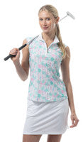 SanSoleil: Ladies UPF 50 SolCool Sleeveless Mock - 900471