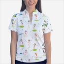 WACKY WANDA POLO QUARTER ZIP TOP