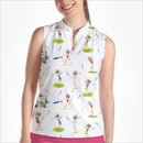 WACKY WANDA SLEEVELESS QUARTER ZIP TOP