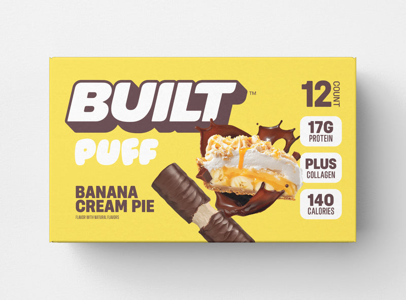 Banana Cream Pie Puff Protein Bars (Box of 12) by Built