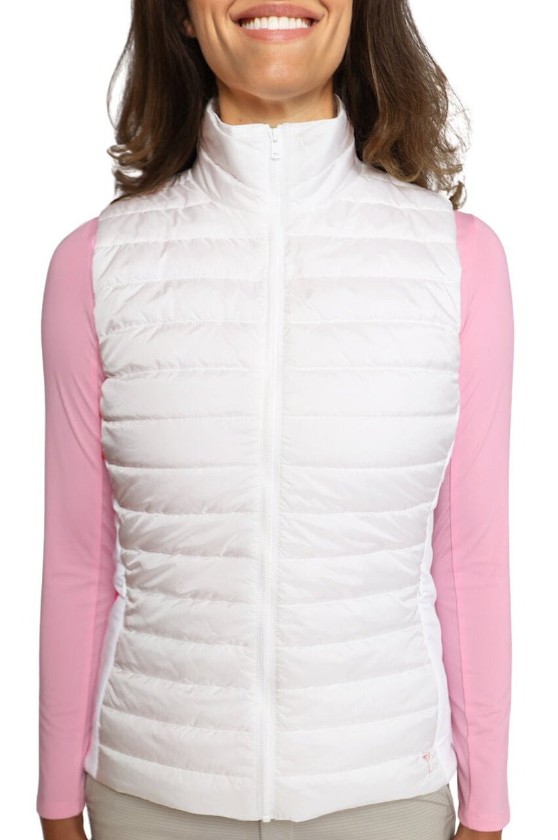 Golftini: Women's City Girl Vest - White Clothing