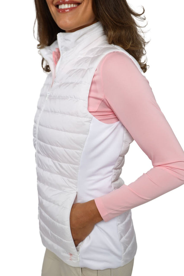 Golftini: Women's City Girl Vest - White Clothing