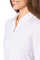 Golftini: Women's Long Sleeve Cool Girl Polo - White