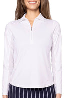 Golftini: Women's Long Sleeve Cool Girl Polo - White