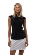 SanSoleil: Ladies UPF 50 SolTek Lux Sleeveless Solid Mock - 900627