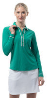 SanSoleil: Ladies Solaircool Tipped Five-Button Placket Polo - 900656