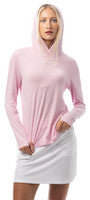 SanSoleil: Ladies UPF 50 Solmelange L/S Stripe Hoodie - 900451MM