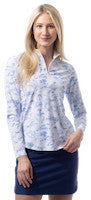 SanSoleil: Ladies Solair Cool Ultra-Mesh Long Sleeve Zip Mock - 900653