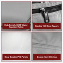 2+2 Passenger 3 Sided Driveable Golf Cart Enclosure for Short Roof 58"L Open Front - Grey