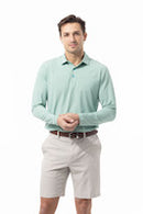 SanSoleil: Men's UPF 50 SolMelanage Ice Mini Stripe Polo - 900841MM
