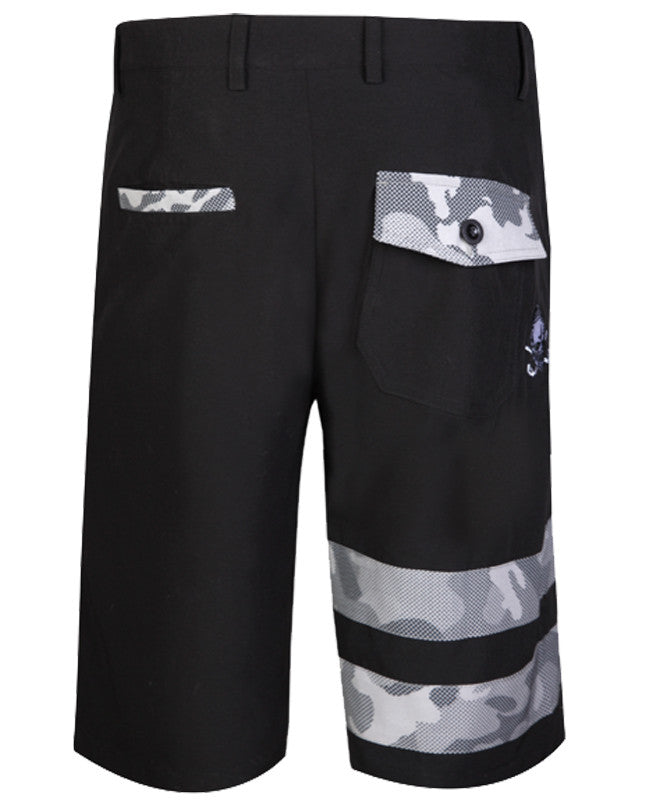 Tattoo Golf: Men's Zuma Cool-Stretch Golf Shorts - Black/Camo X