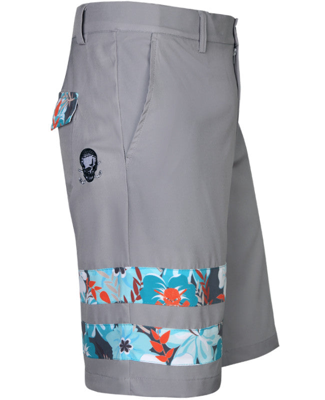 Tattoo Golf: Men's Zuma ProCool Golf Shorts - Zuma Grey-Zuma