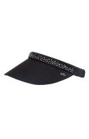 Tail Activewear: Women's Embellished Rhinestone Visor - Black