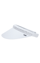 Tail Activewear: Women's Embellished Rhinestone Visor - White