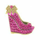 Bonjoc: Ball Marker & Hat Clip - Seema Sparkle Line - Pink Wedge