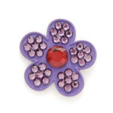 Bonjoc: Ball Marker & Hat Clip - Violet Flower