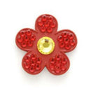 Bonjoc: Flower Ball Marker & Hat Clip - RUBY