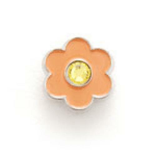 Bonjoc: Snap-On Ball Marker - Flower Orange with Yellow Center
