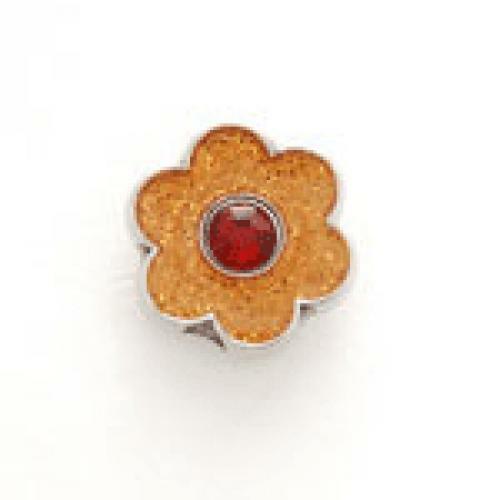 Bonjoc: Snap-On Glitter Ball Marker - Flower Orange with Red Center